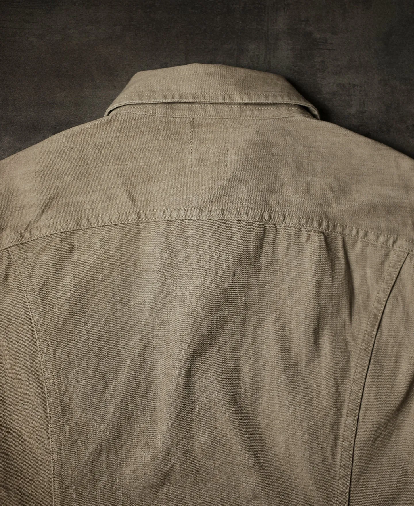 1950s 11.5 oz Sulphur-Dyed Khaki Denim Jacket