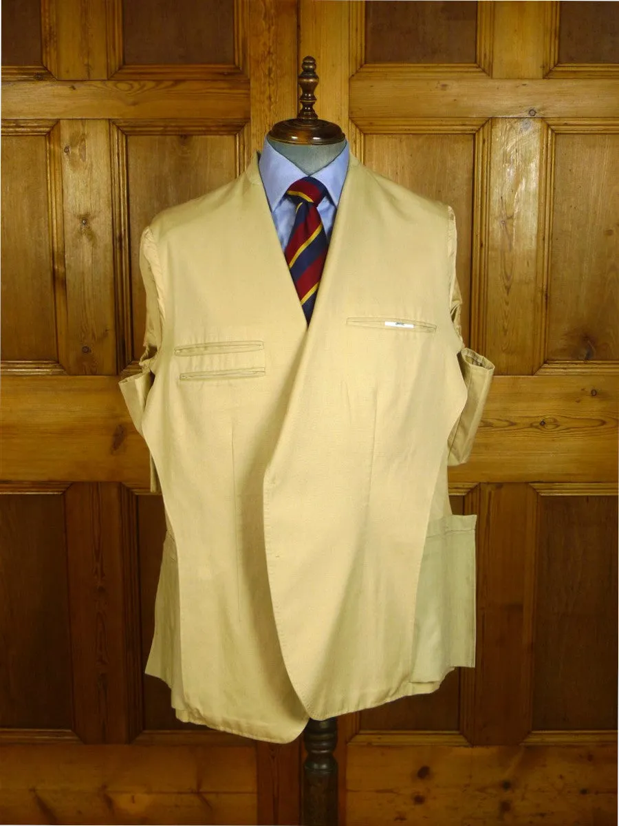 250724/029 immaculate kent haste lachter 2016 savile row bespoke beige cotton drill safari summer sports jacket blazer 48 regular