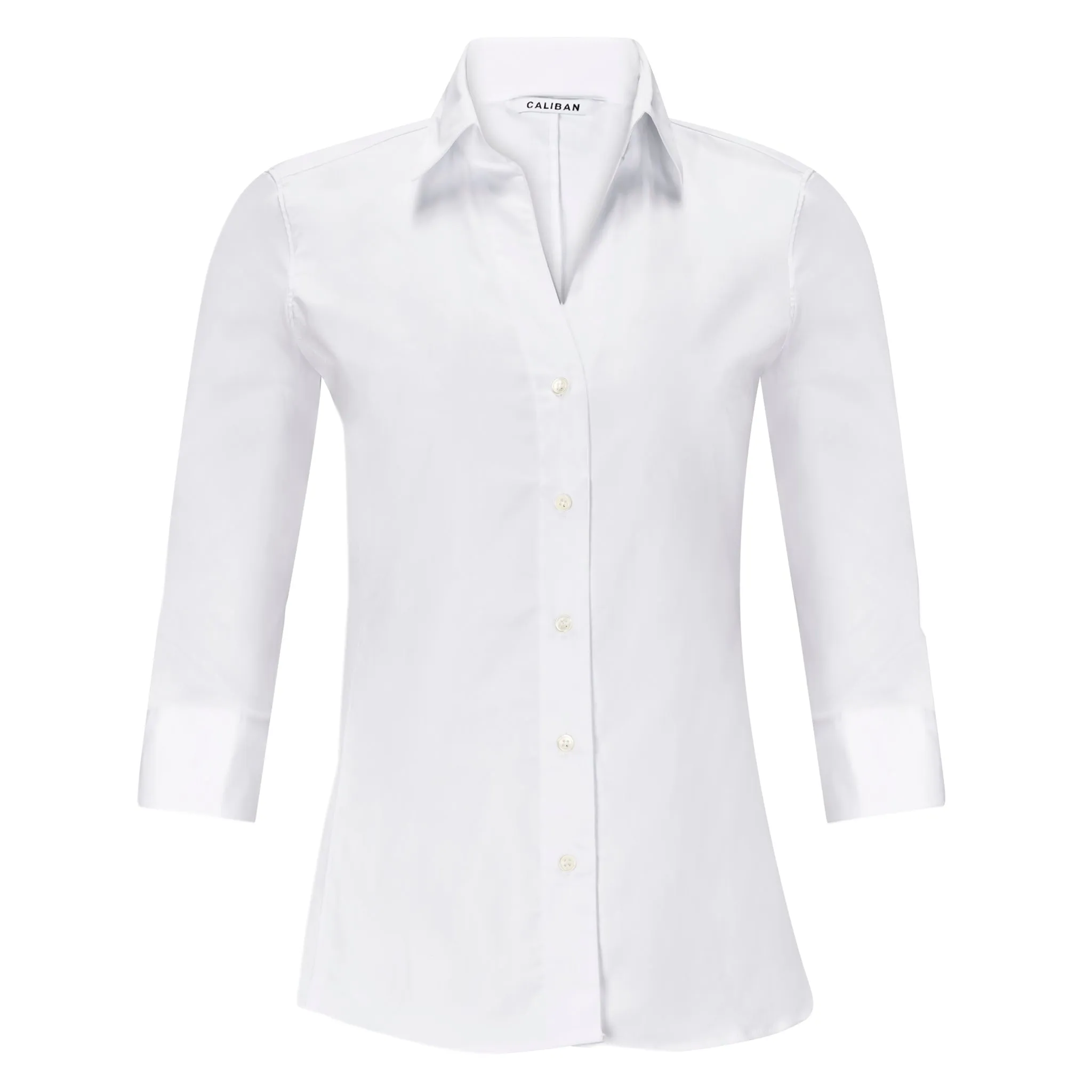 3/4 Sleeve Cotton Blouse - White