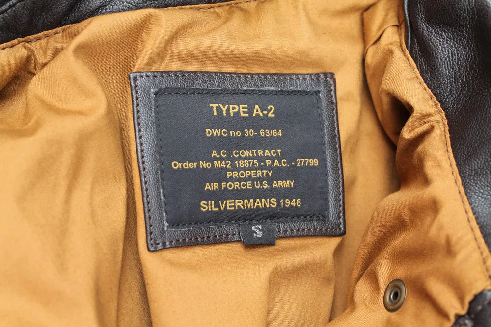 A2 USAAF LEATHER JACKET WITH SIDE POCKETS