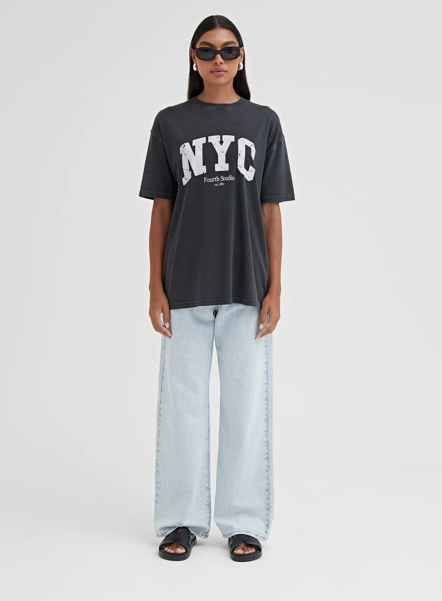 Acid Wash Sustainable NYC T-Shirt – Lowie