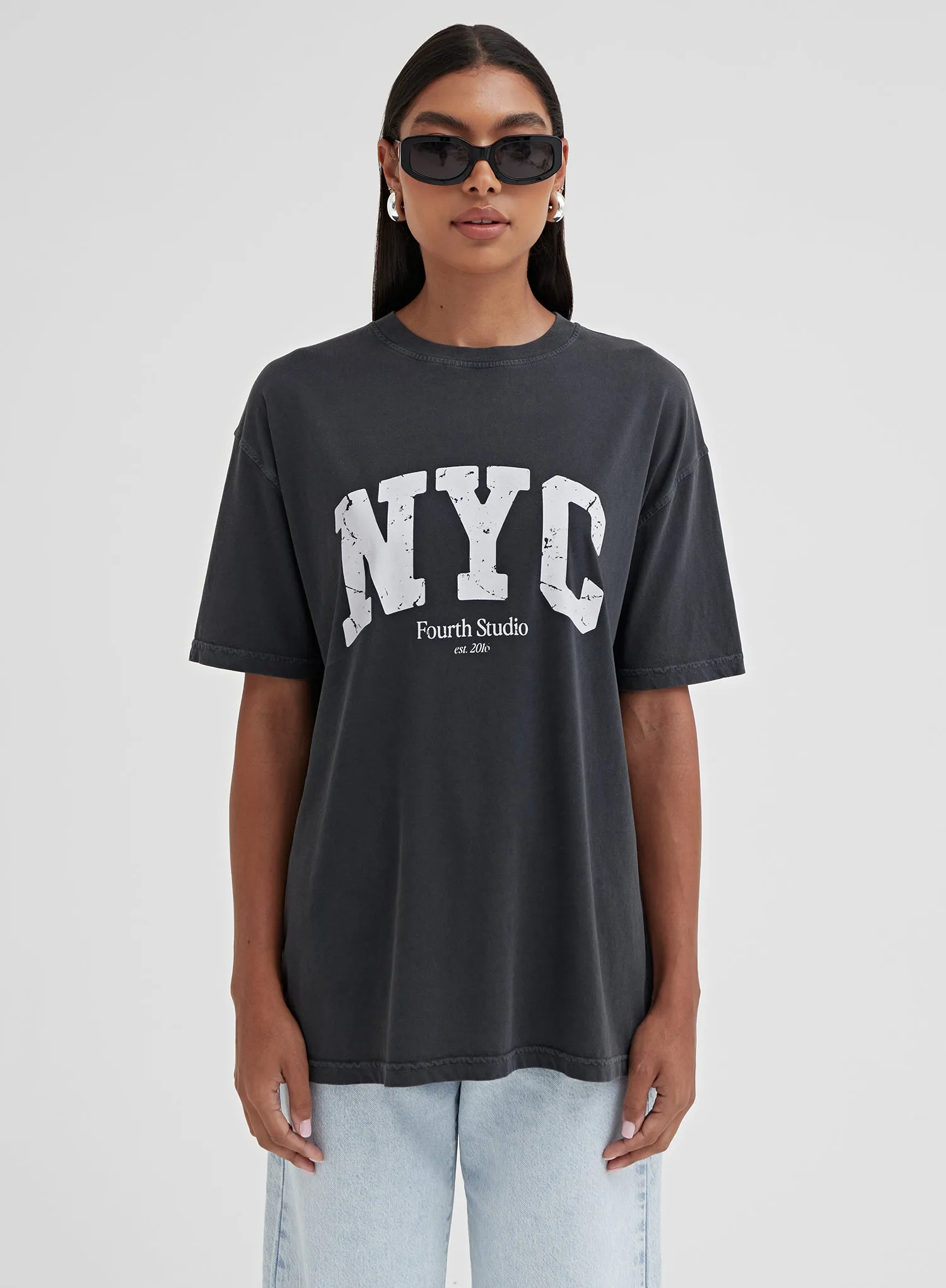 Acid Wash Sustainable NYC T-Shirt – Lowie