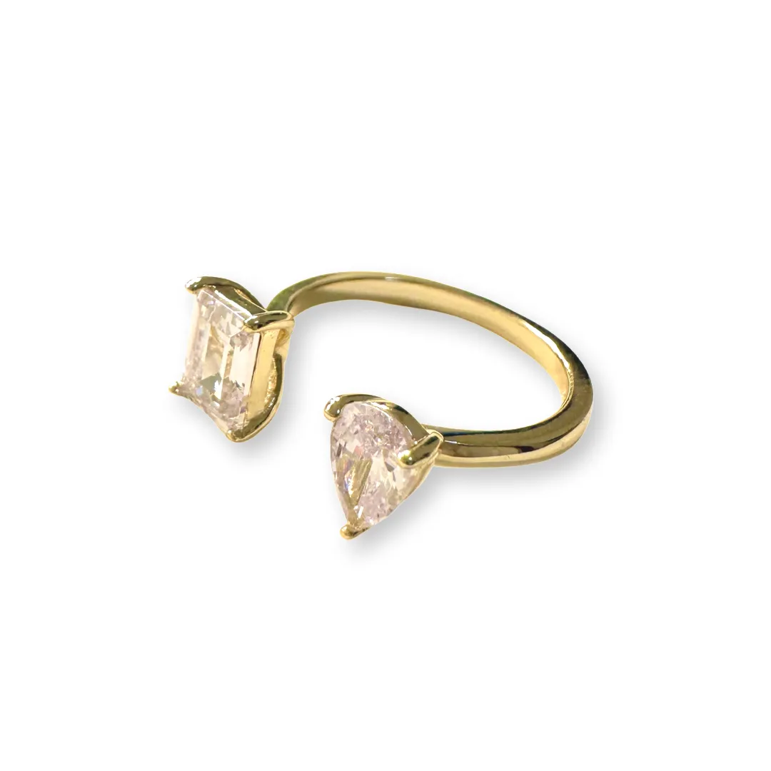 Adriene Duo Adjustable Cocktail Ring