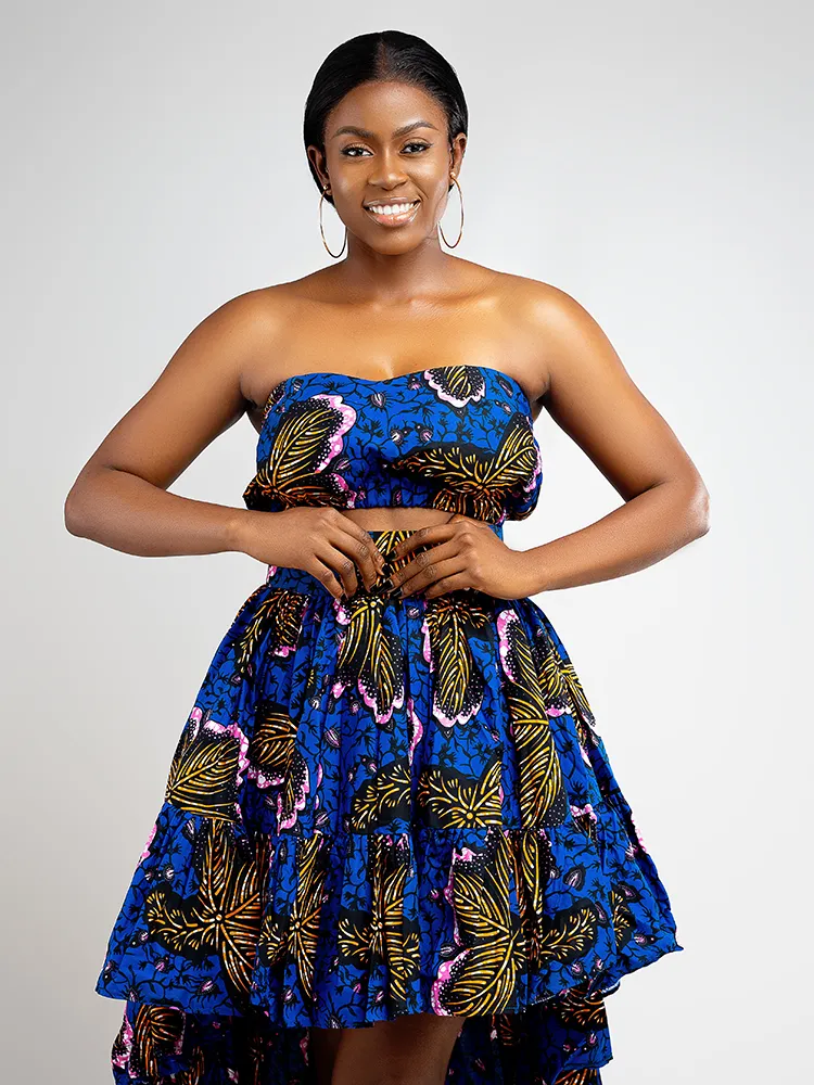 African Print Tiwa Butterfly skirt