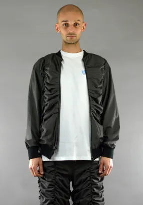 AFTER HOMEWORK UNISEX LIGHTER GATHERED BOMBER JACKET DARK GREY