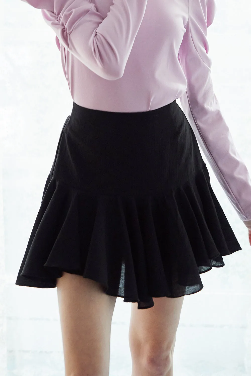 Amy Irregular Ruffle Hem Skirt