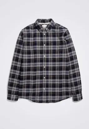 Anton Brushed Flannel Check Shirt - Taupe