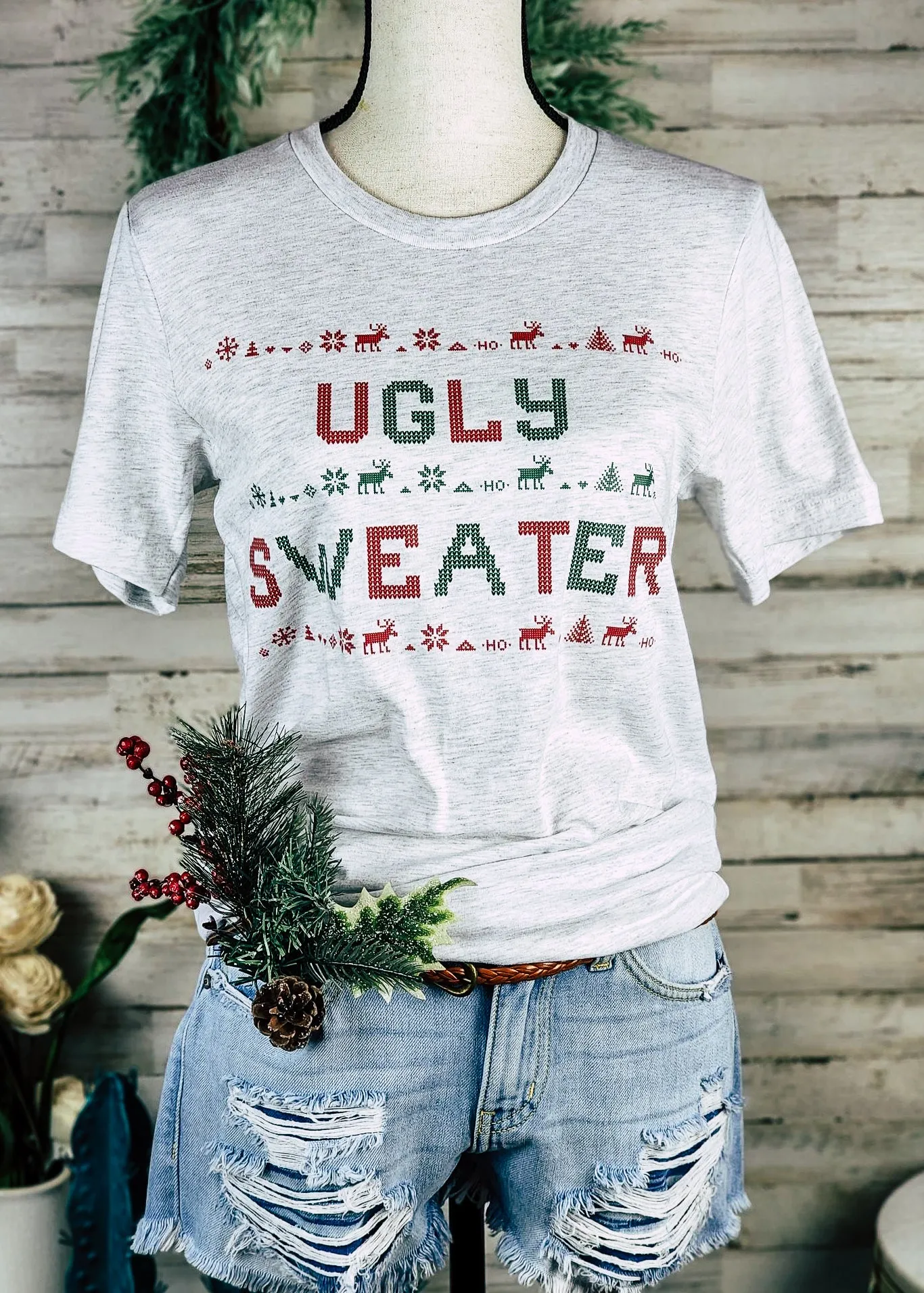 Ash Ugly Sweater Short Sleeve Graphic Tee