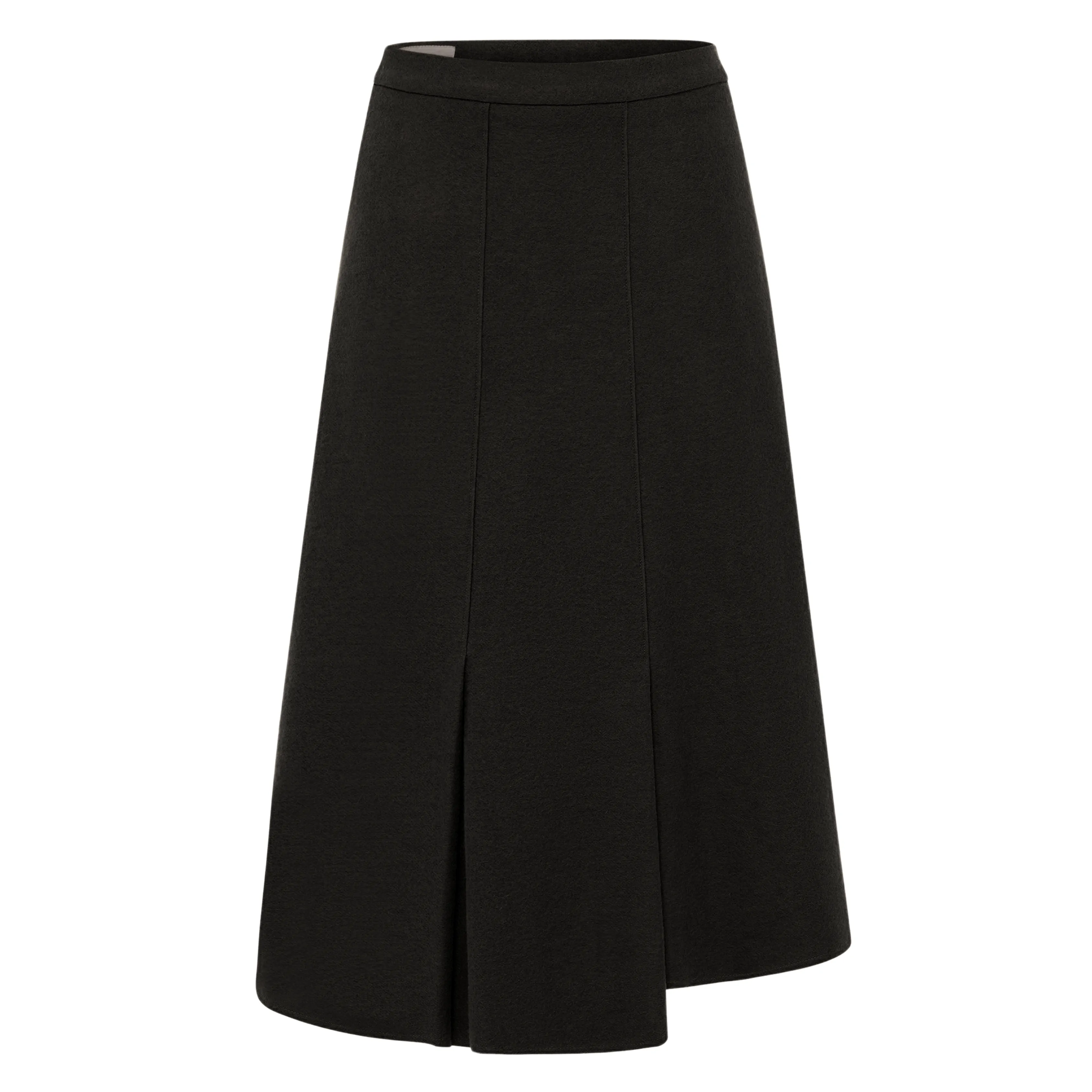 Asymmetrical Wool Skirt - Black