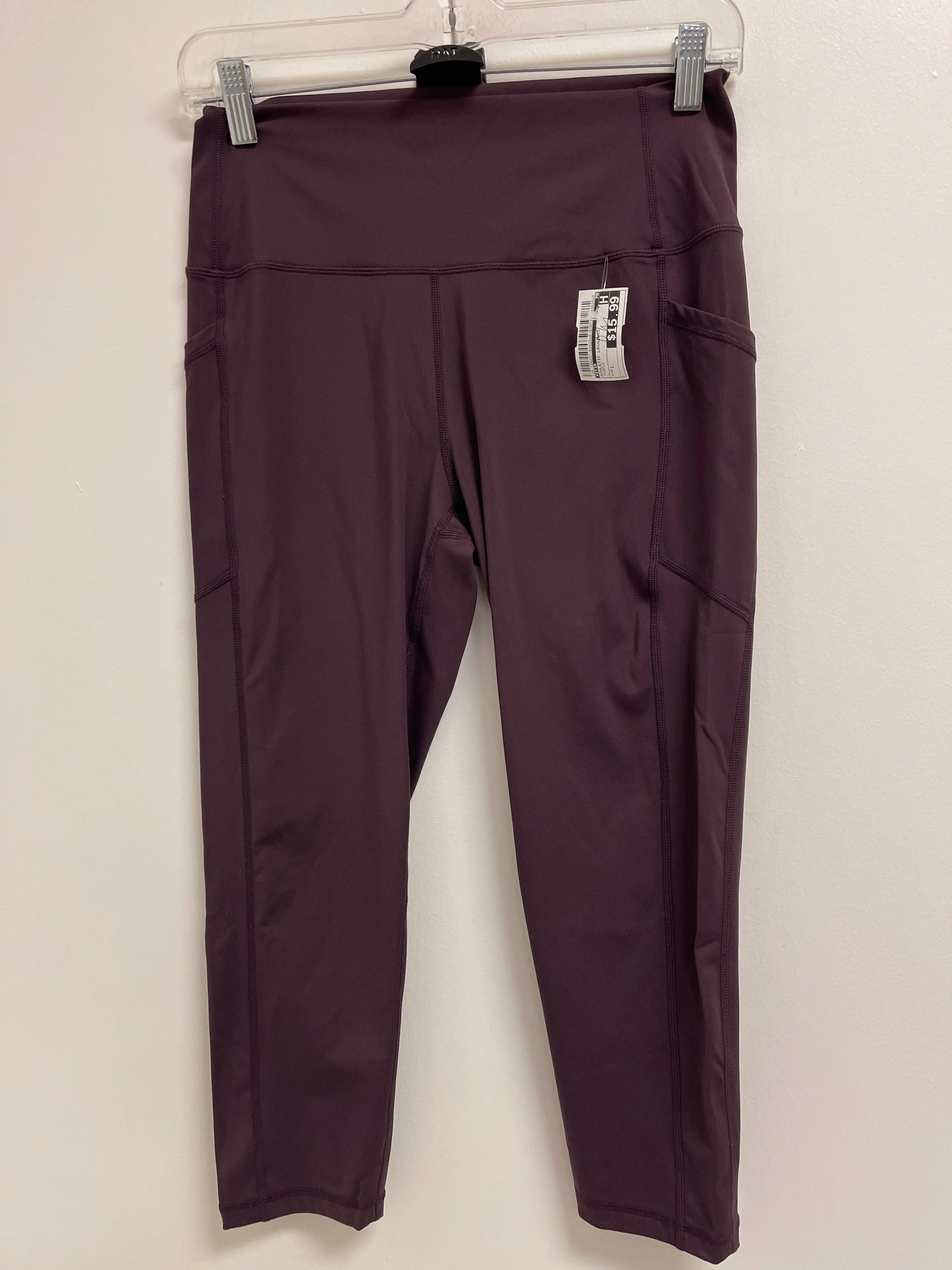 Athletic Leggings By Zyia In Purple, Size: L