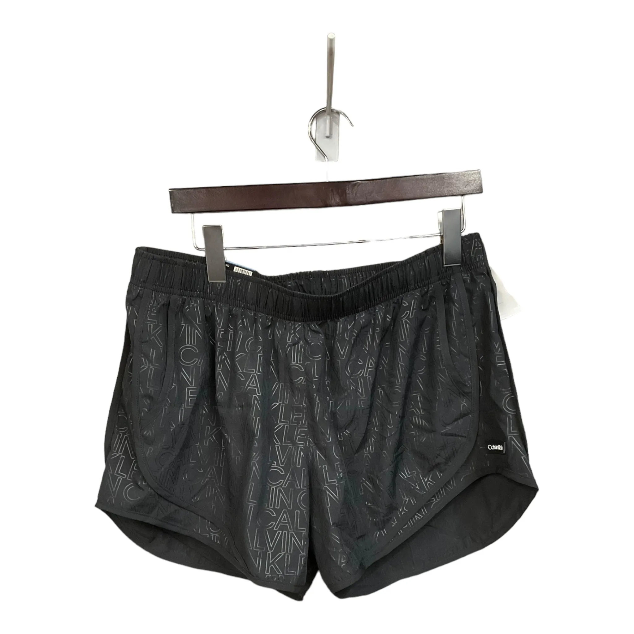 Athletic Shorts By Calvin Klein In Black, Size: L