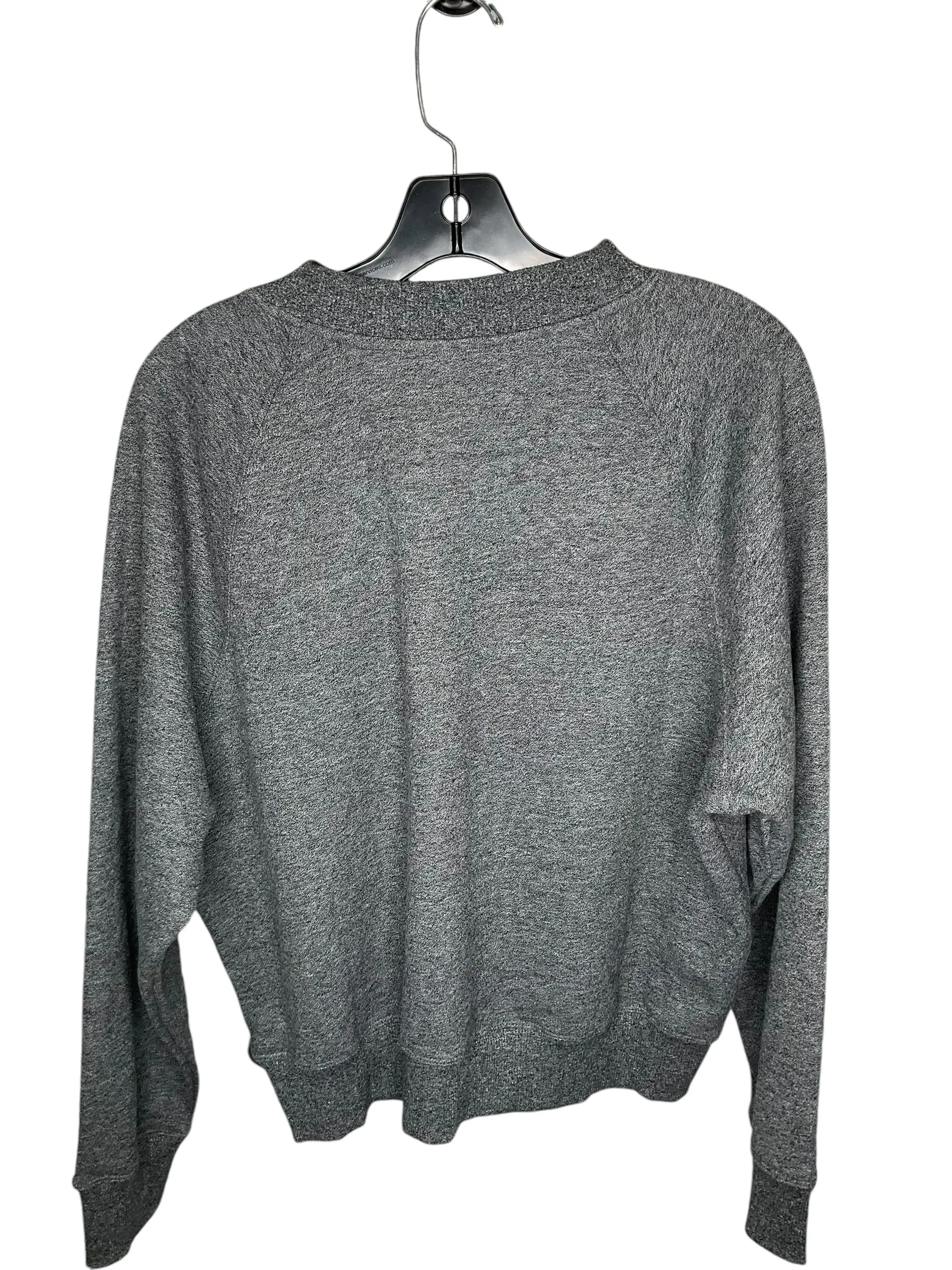 Athletic Sweatshirt Crewneck By Calvin Klein In Grey, Size: L