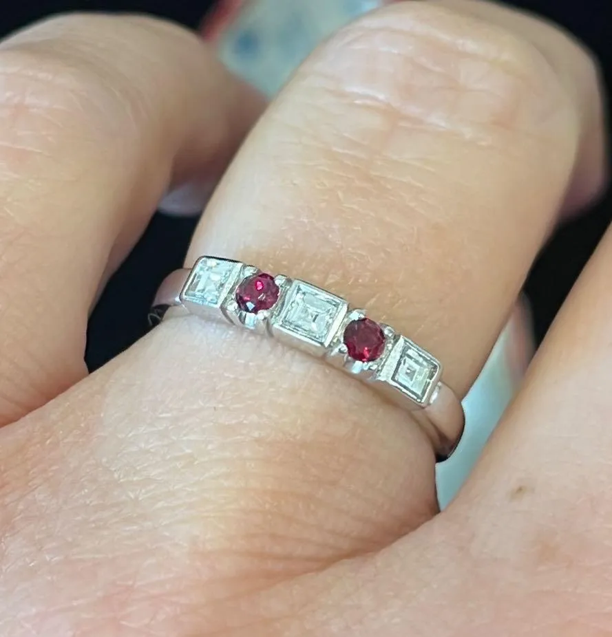 Australian 1970s Ruby and Diamond Eternity Ring