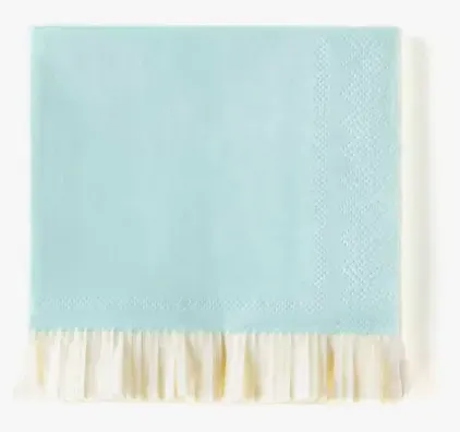 Baby Blue Fringe Napkins