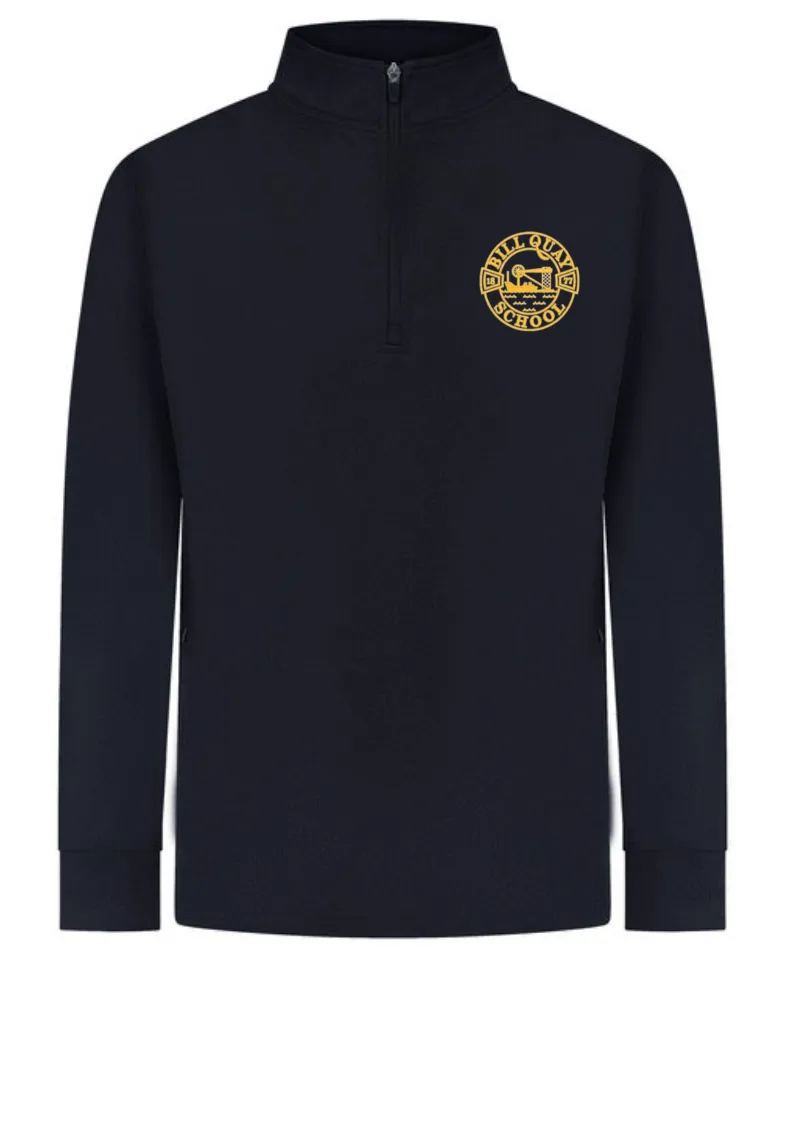 Bill Quay Primary School Navy 1/4 Zip Sports Top