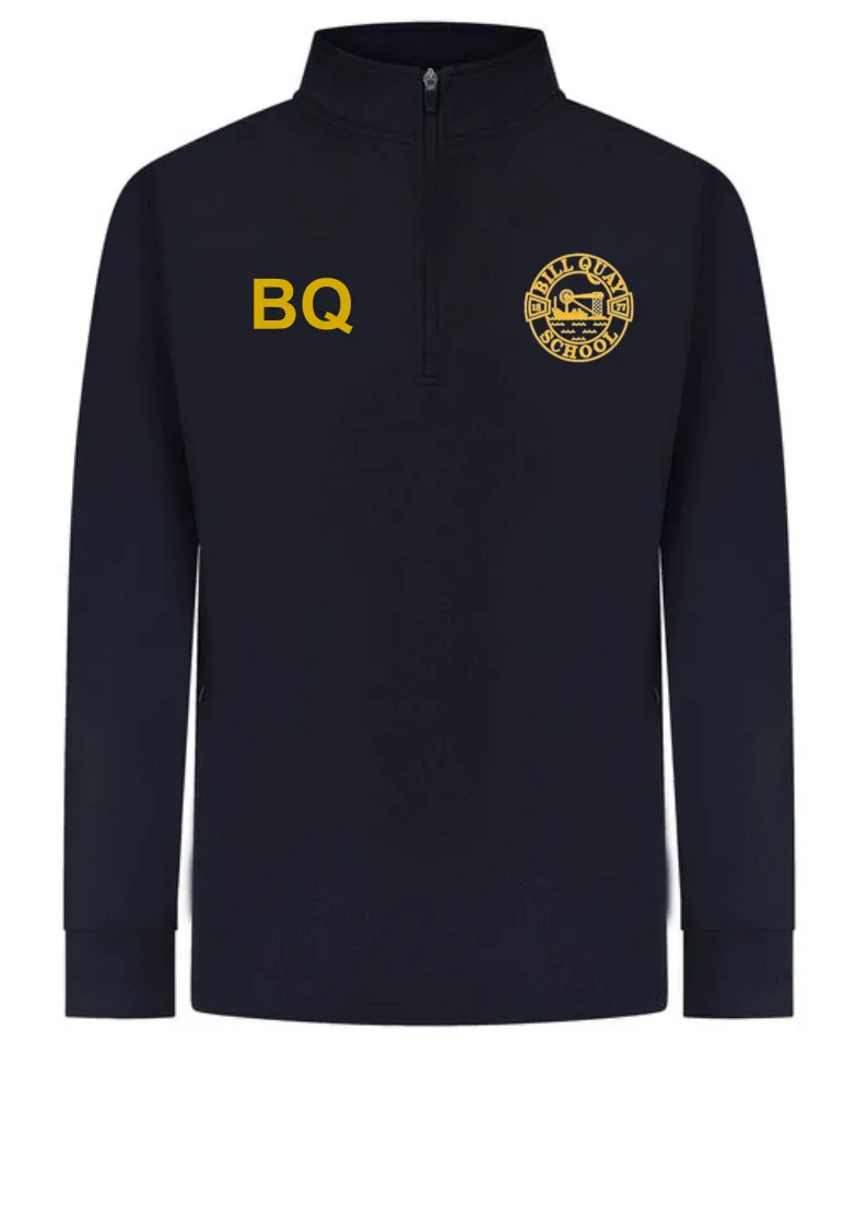 Bill Quay Primary School Navy 1/4 Zip Sports Top