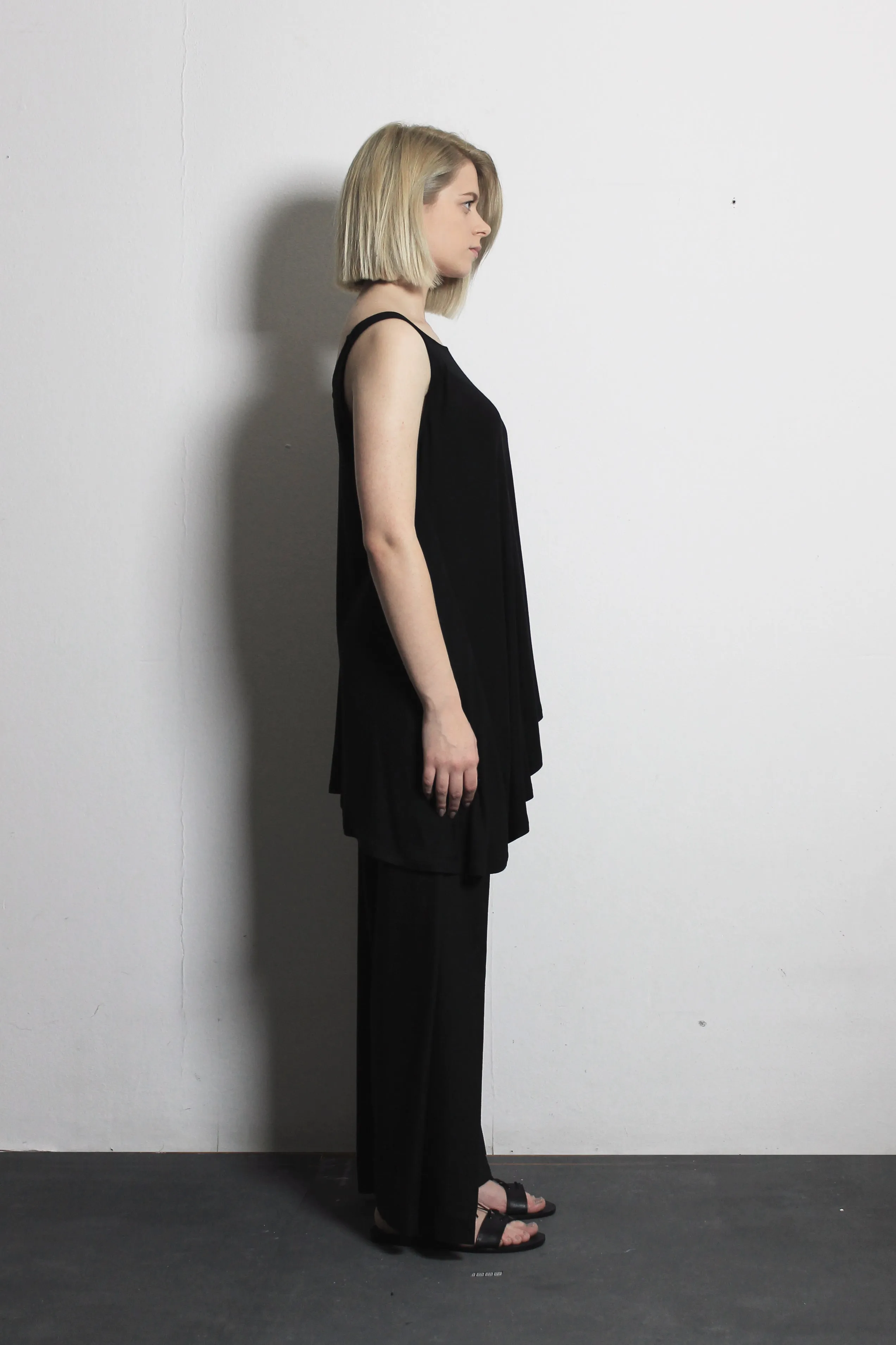 Black Asymmetric T-shirt