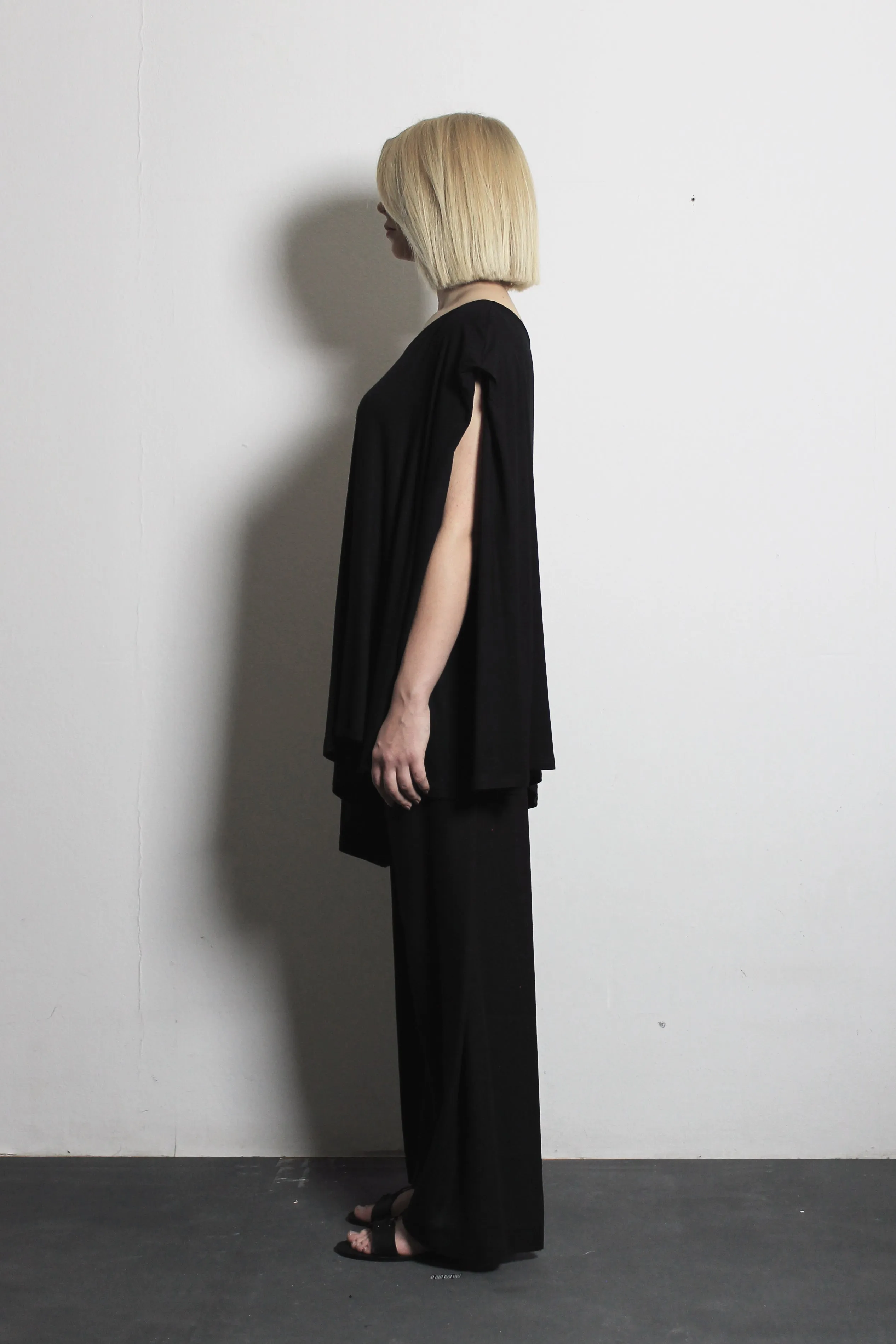 Black Asymmetric T-shirt