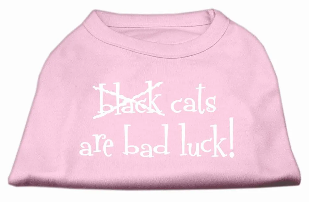 Black Cats are Bad Luck Screen Print Shirt Light Pink XL (16)