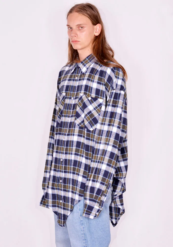 BLESS N°75 5342 WINTER POINTYSHIRT VINTAGE CHECKED FLANNEL