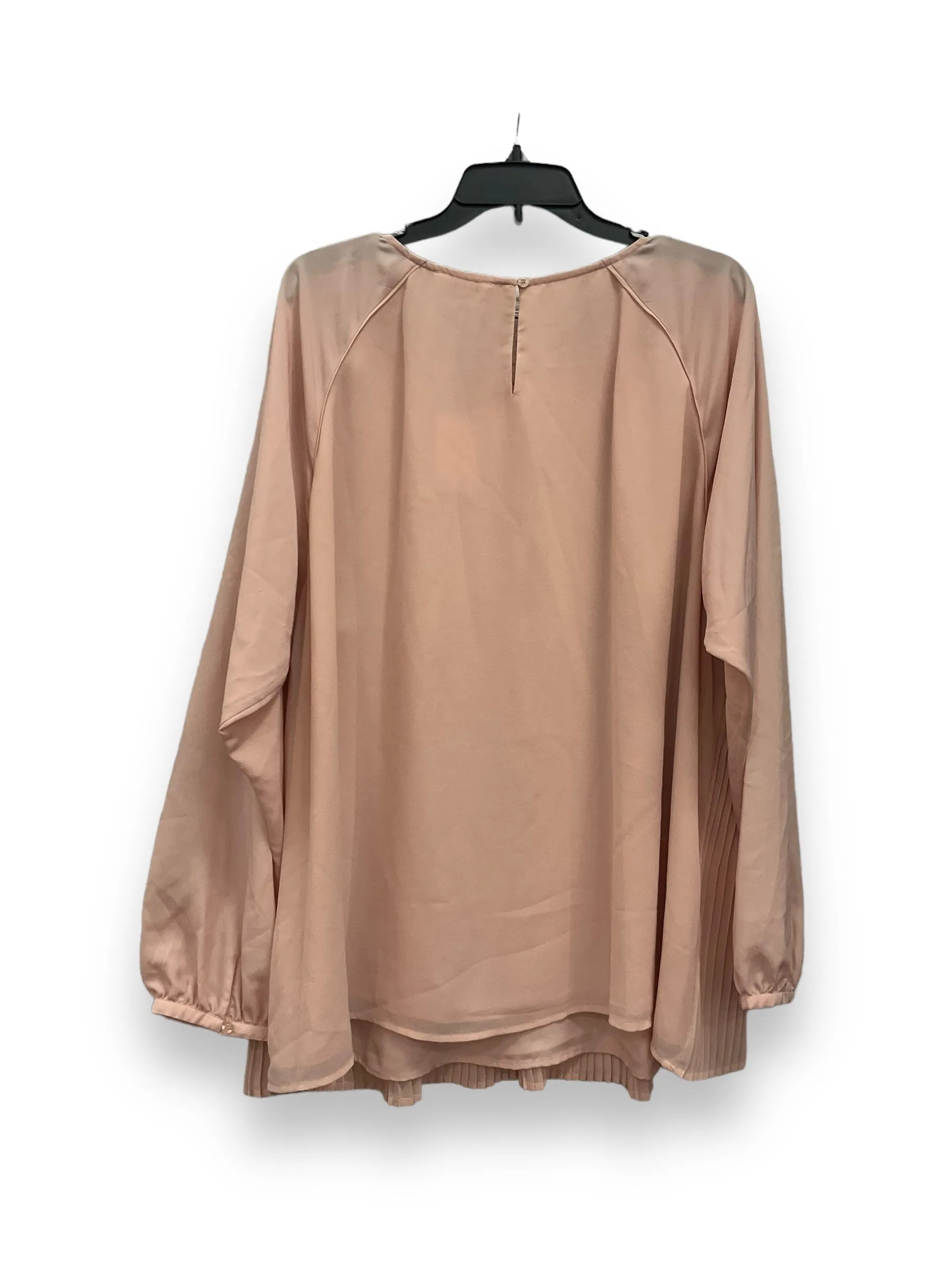 Blouse Long Sleeve By Calvin Klein In Peach, Size: 2x