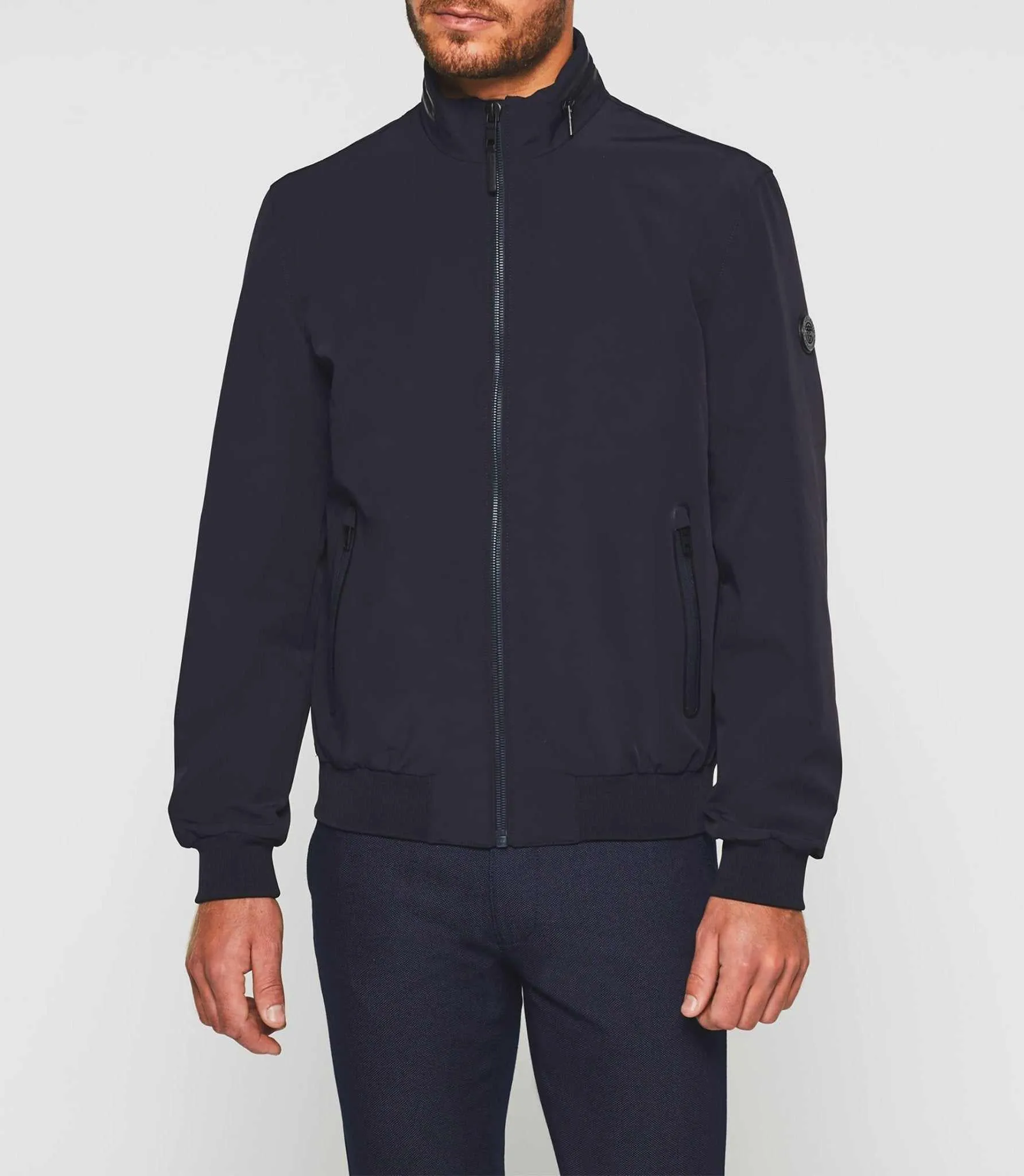 Blouson col montant marine "Roque"