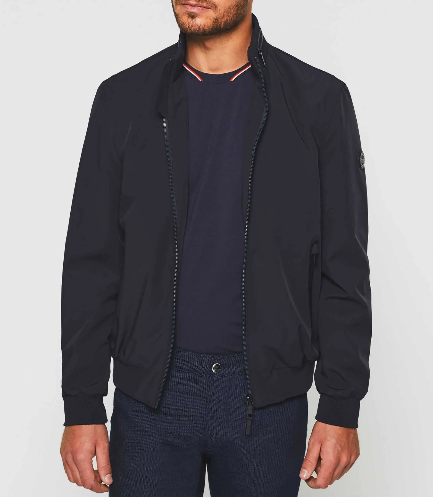 Blouson col montant marine "Roque"