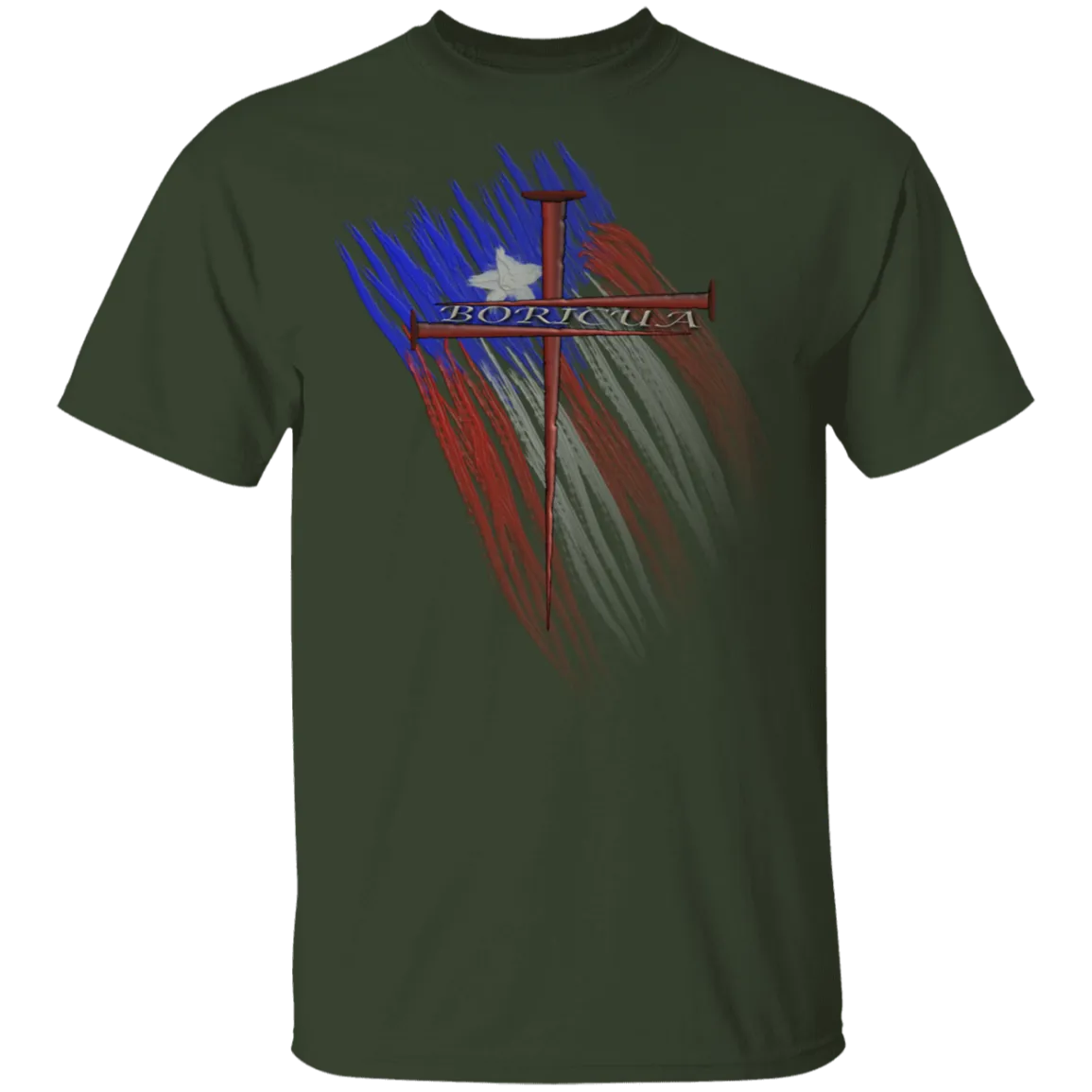 BORICUA CROSS 5.3 oz. T-Shirt