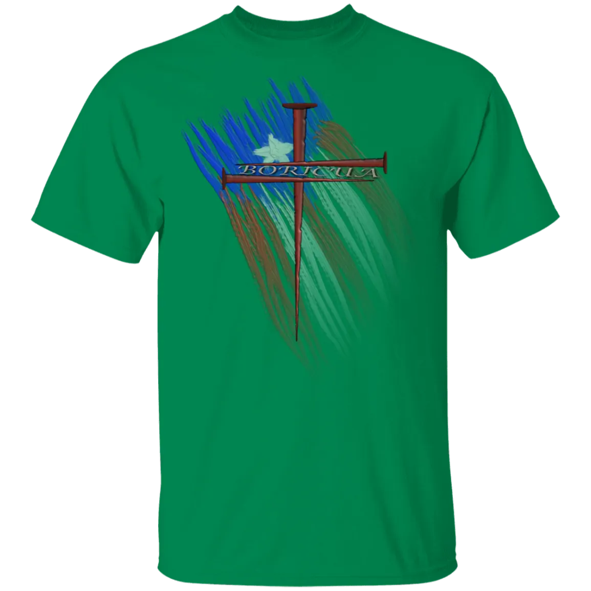 BORICUA CROSS 5.3 oz. T-Shirt