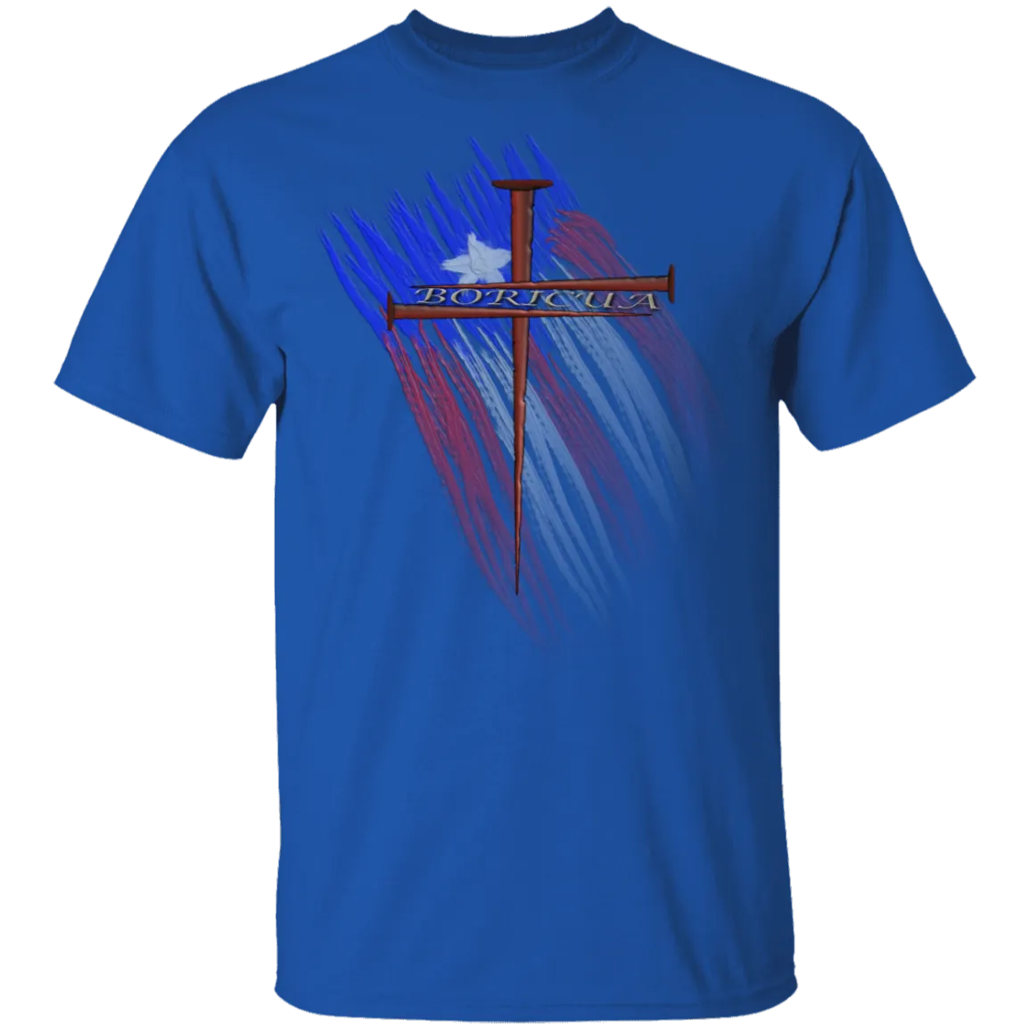 BORICUA CROSS 5.3 oz. T-Shirt