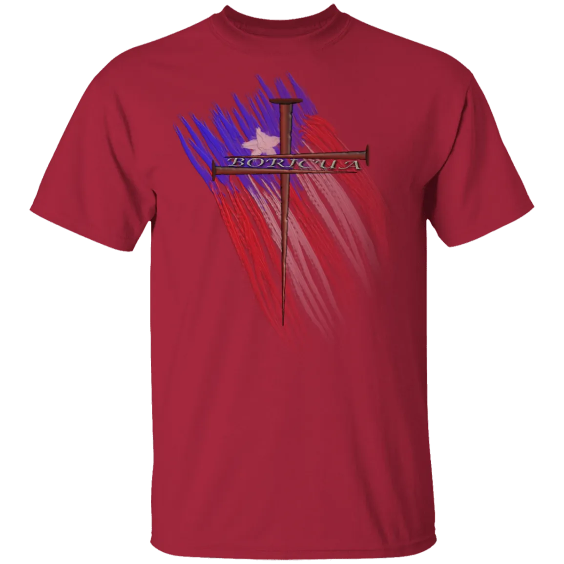 BORICUA CROSS 5.3 oz. T-Shirt