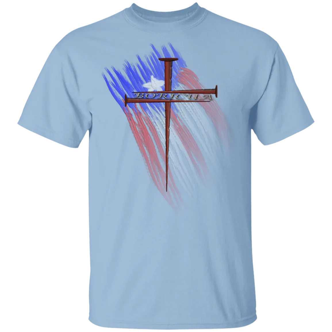 BORICUA CROSS 5.3 oz. T-Shirt