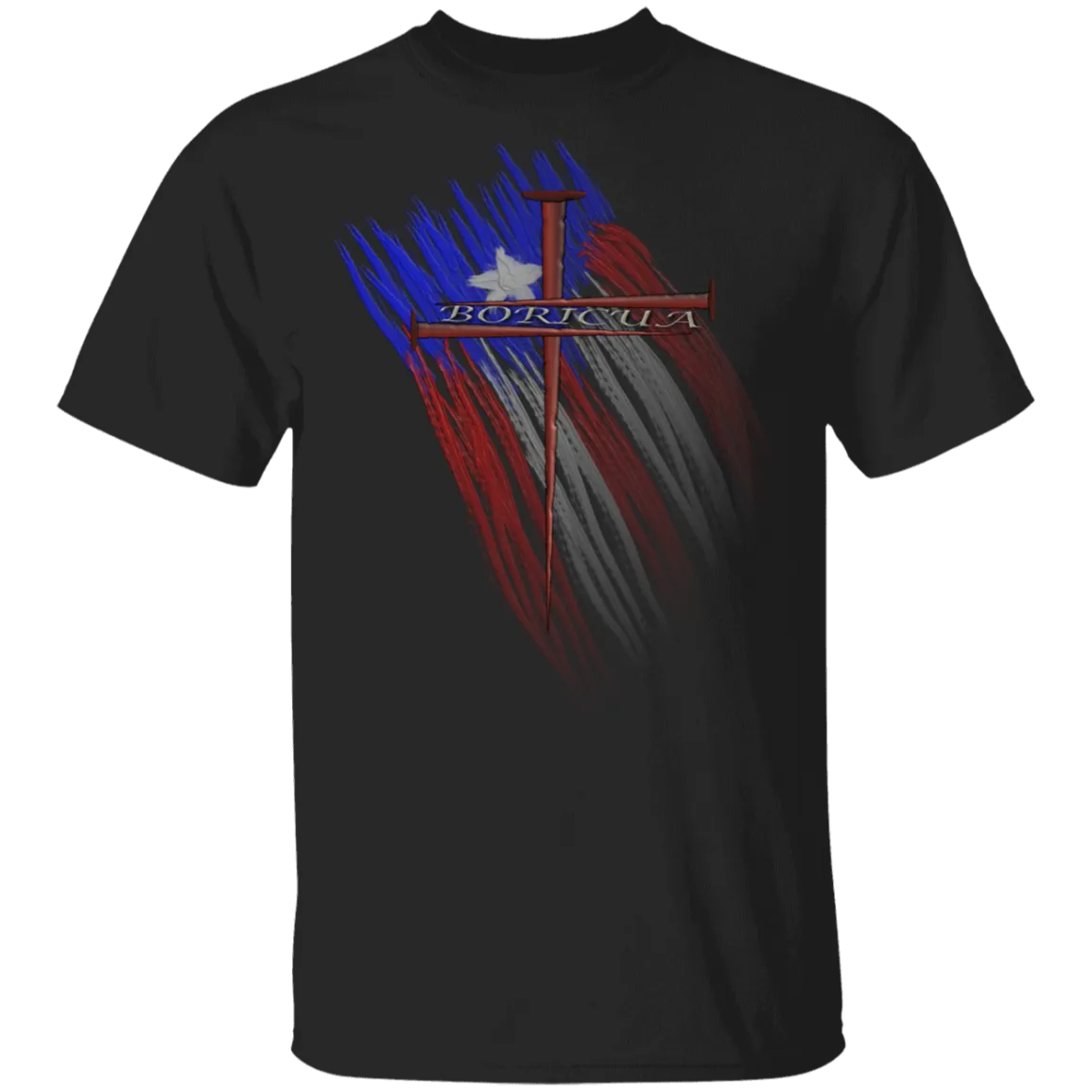 BORICUA CROSS 5.3 oz. T-Shirt