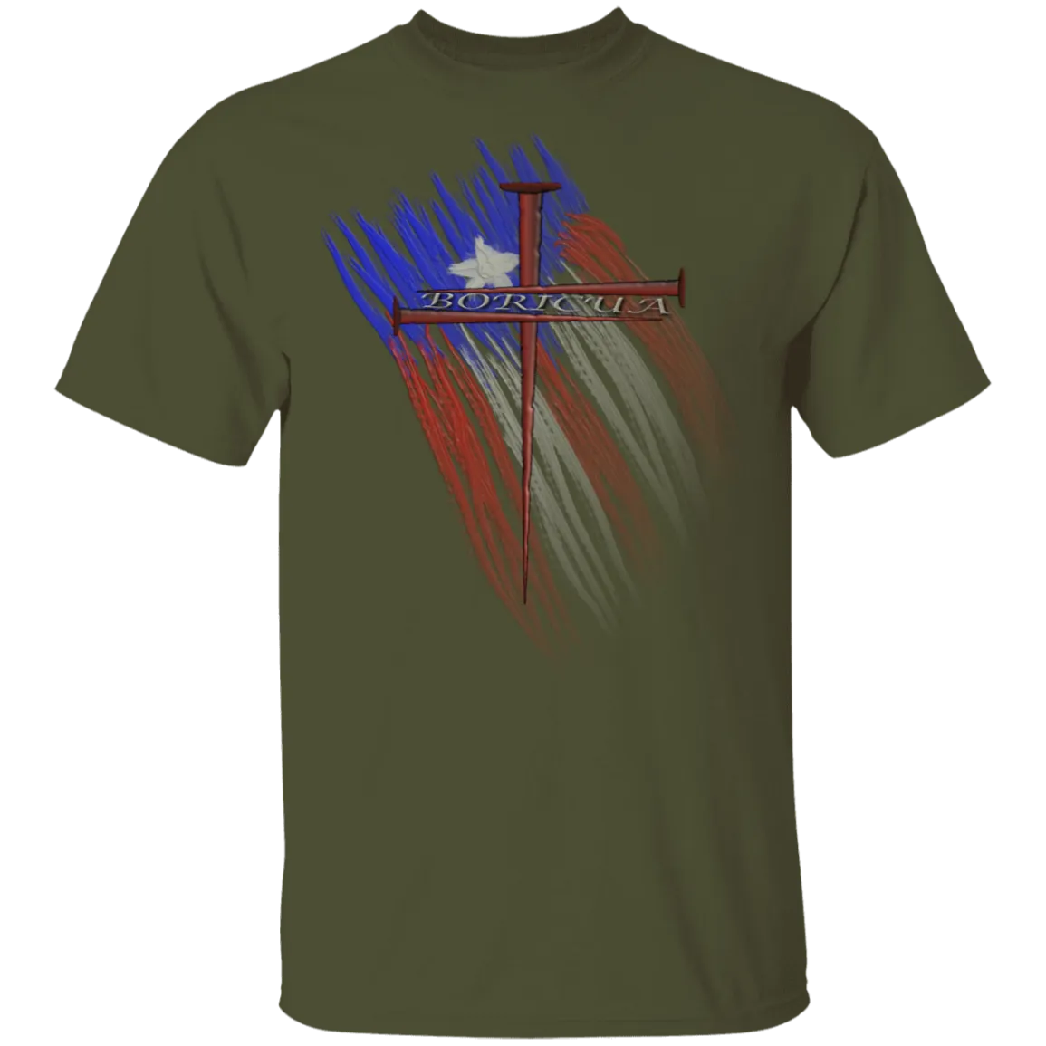 BORICUA CROSS 5.3 oz. T-Shirt