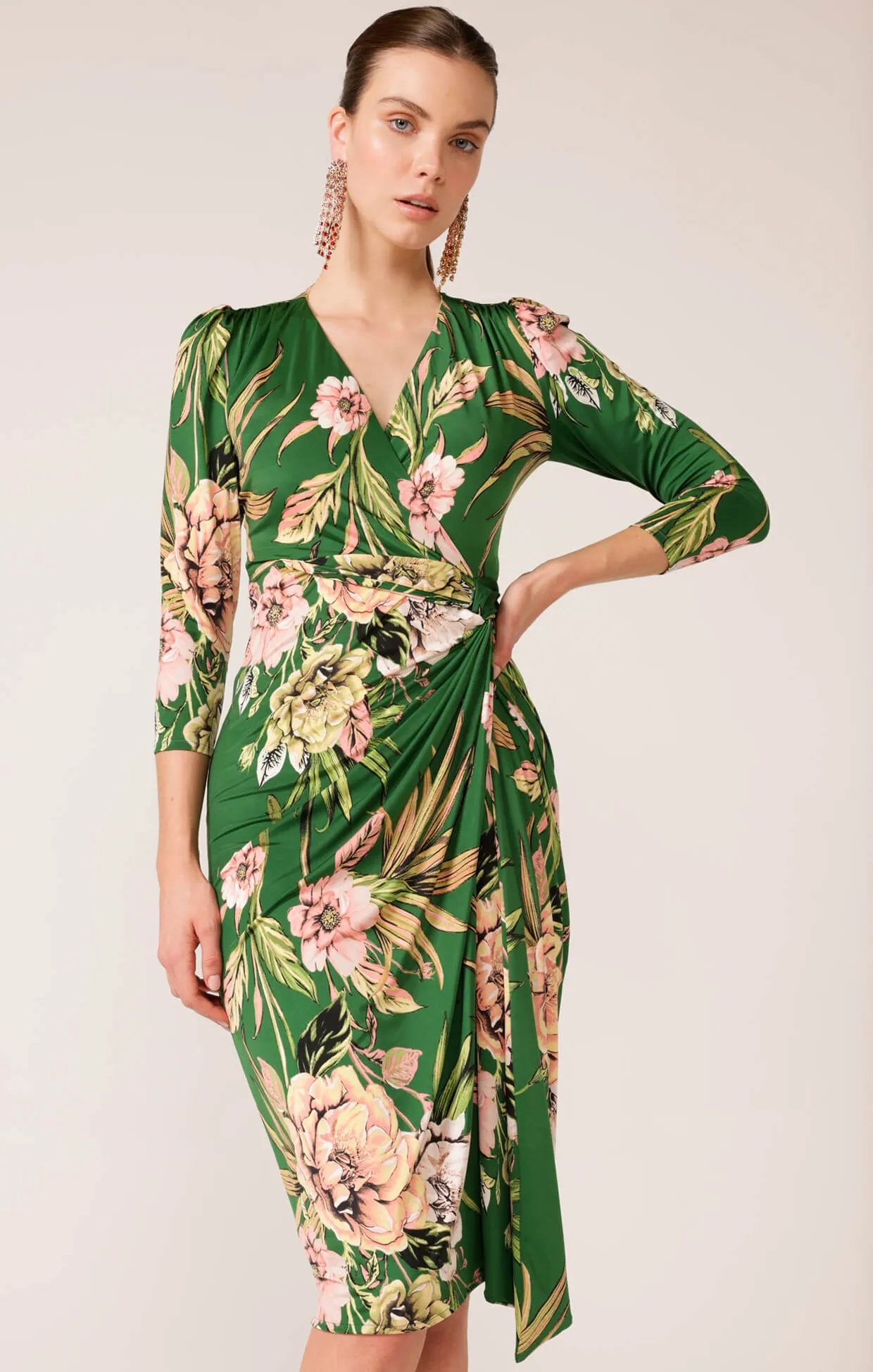 Botanique Dress - Pink Green Floral