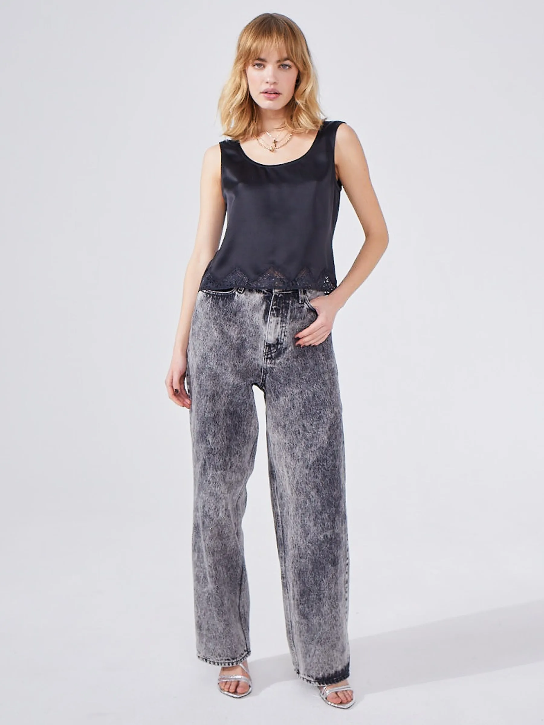 Boyfriend Jeans Acid Wash Grey