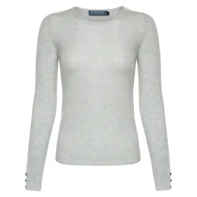 Broughton Cashmere Crew Neck - Light Grey