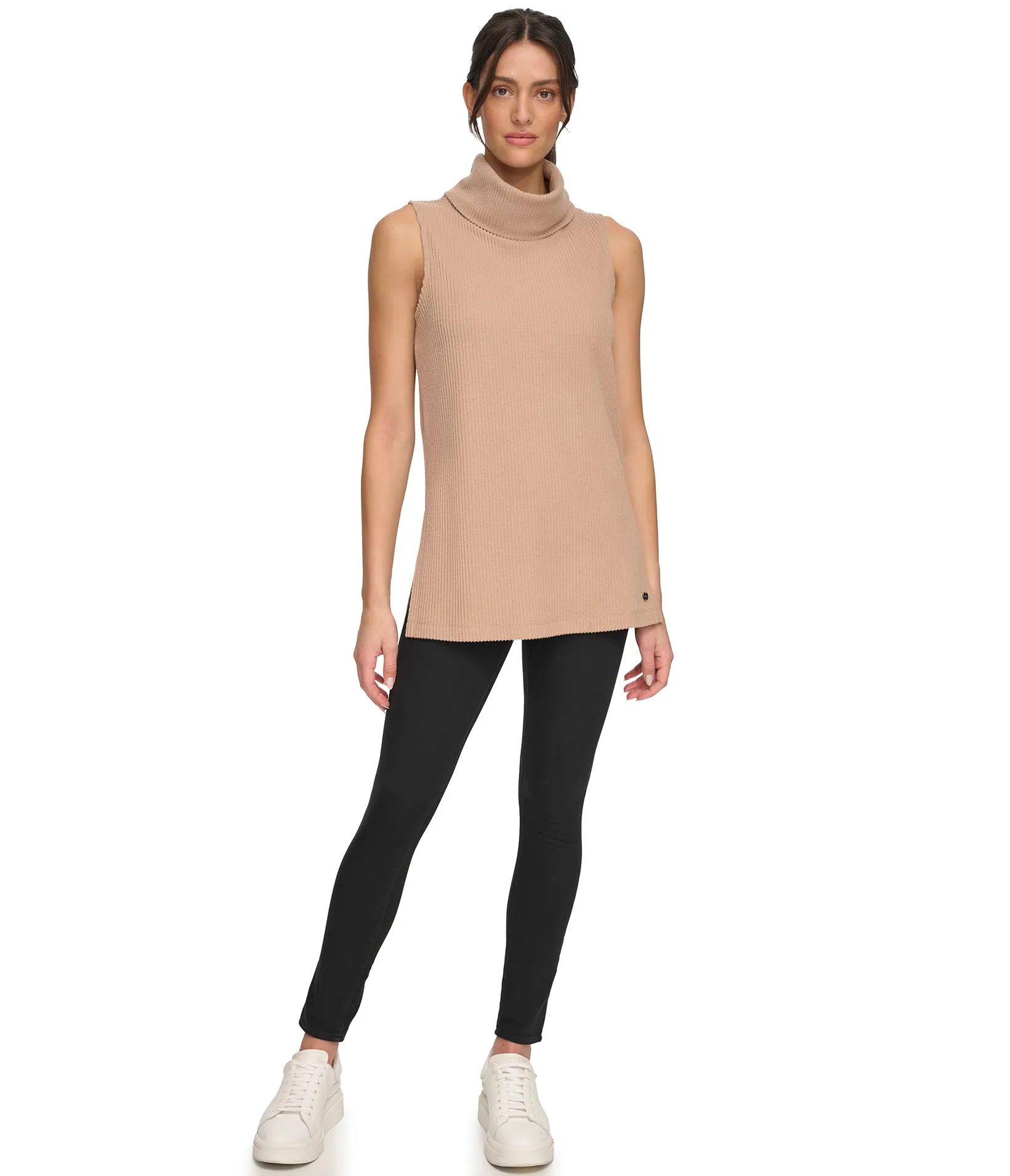 Brushed Rib Turtlenck Tunic