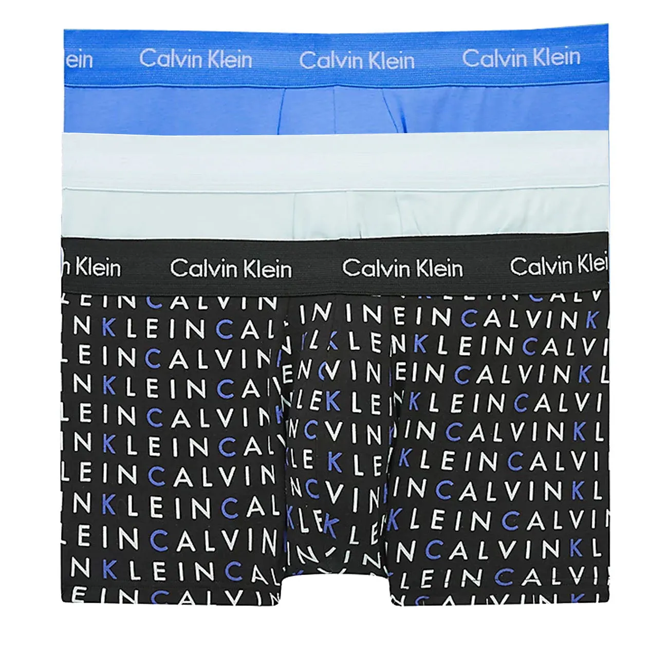 Calvin Klein 3er Pack Low Rise Trunk Cotton Stretch Boxershorts Zero Below Subdued Dark Lavendar