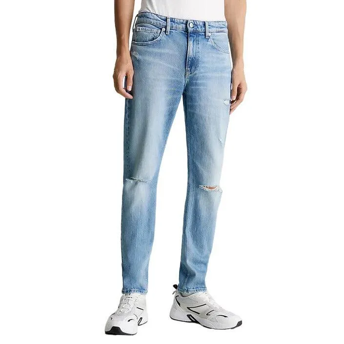 Calvin Klein Jeans Miesten Siniset Luomupuuvillafarkut