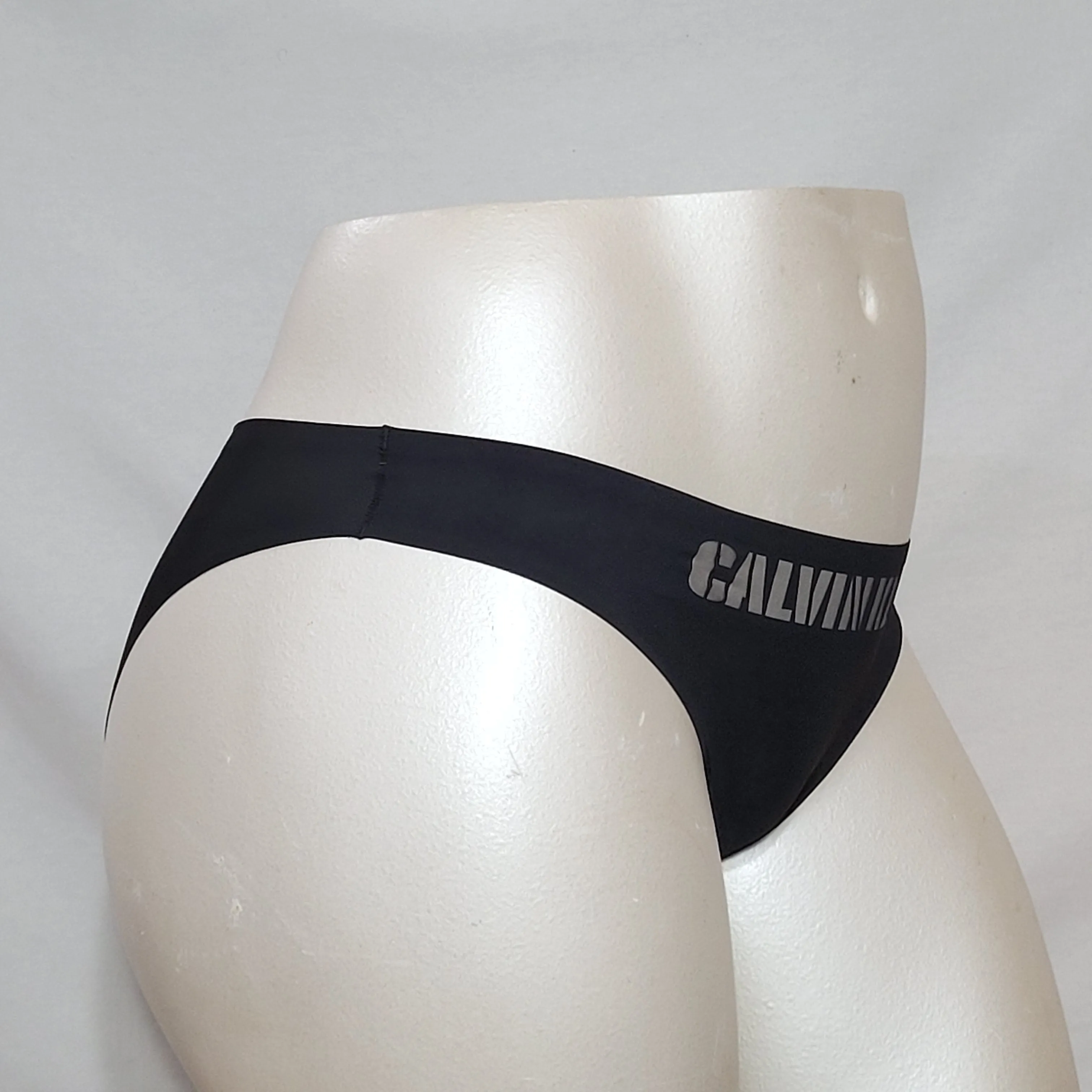 Calvin Klein QF1810 Logo-Waist Laser Bikini SIZE XS X-SMALL Black NWT