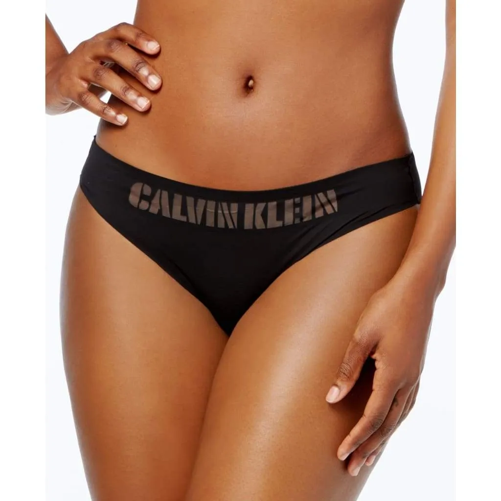 Calvin Klein QF1810 Logo-Waist Laser Bikini SIZE XS X-SMALL Black NWT