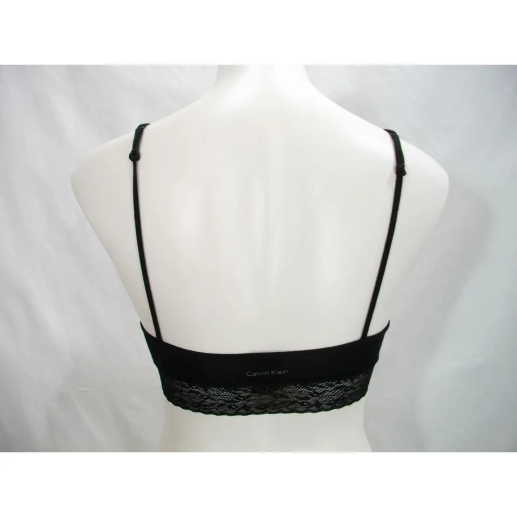 Calvin Klein QF4046 Bare Lace Bralette SIZE XS Black NWT