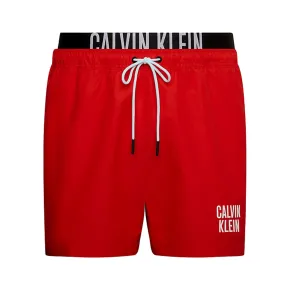 Calvin Klein Swimshort Medium Double WB Herren Badehose Cajun Red