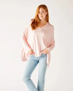 Catalina V-Neck Sweater in Sorbet Pink