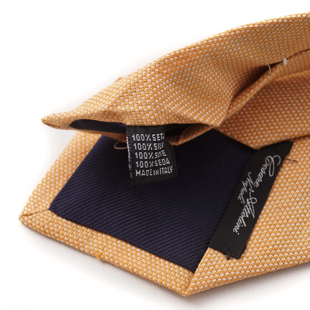 Cesare Attolini Sand Orange Woven Silk Tie