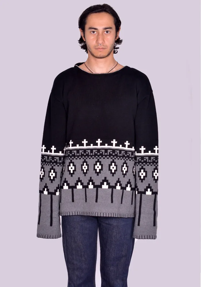 CHARLES JEFFREY LOVERBOY 042090201 UNISEX KNITTED BOO JUMPER (New season FW24)