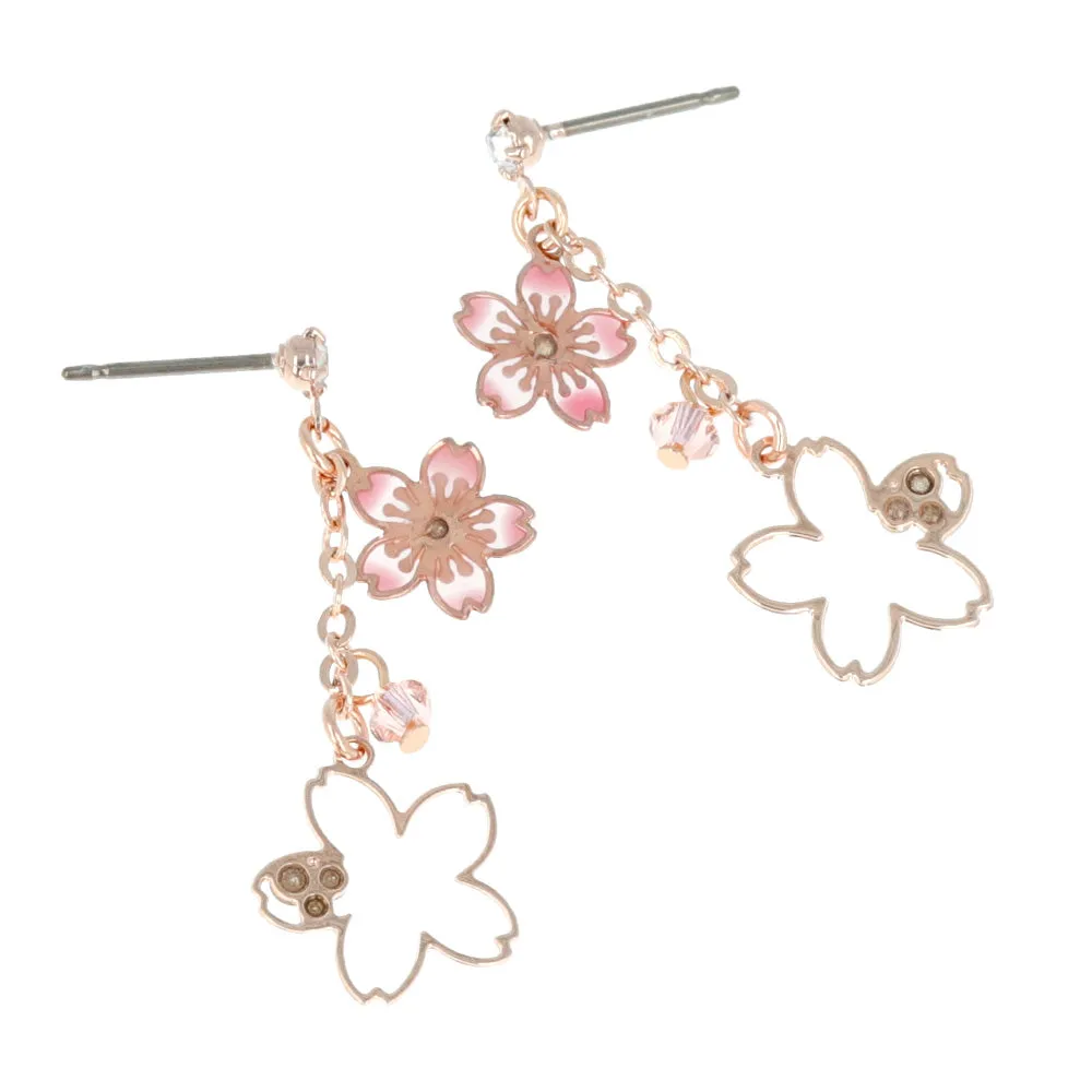 Cherry Blossom Chain Earrings