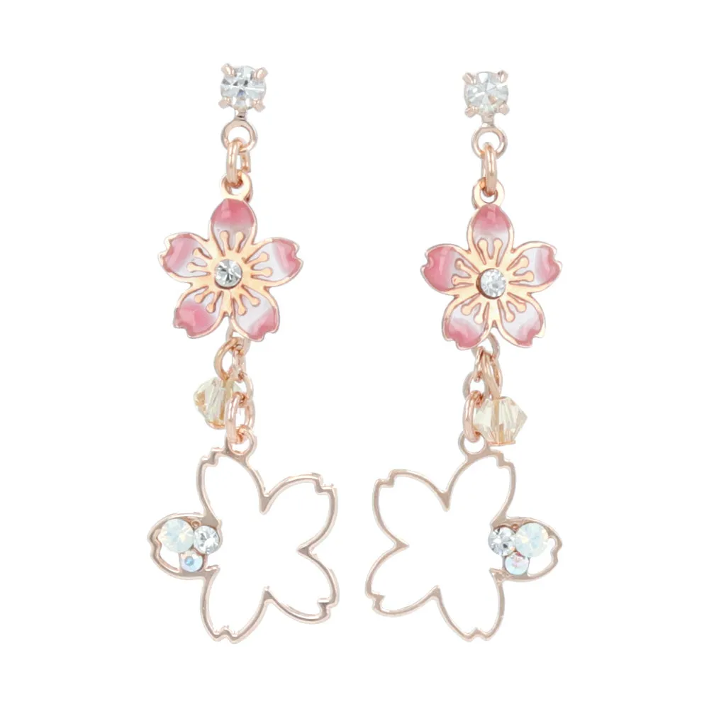 Cherry Blossom Chain Earrings