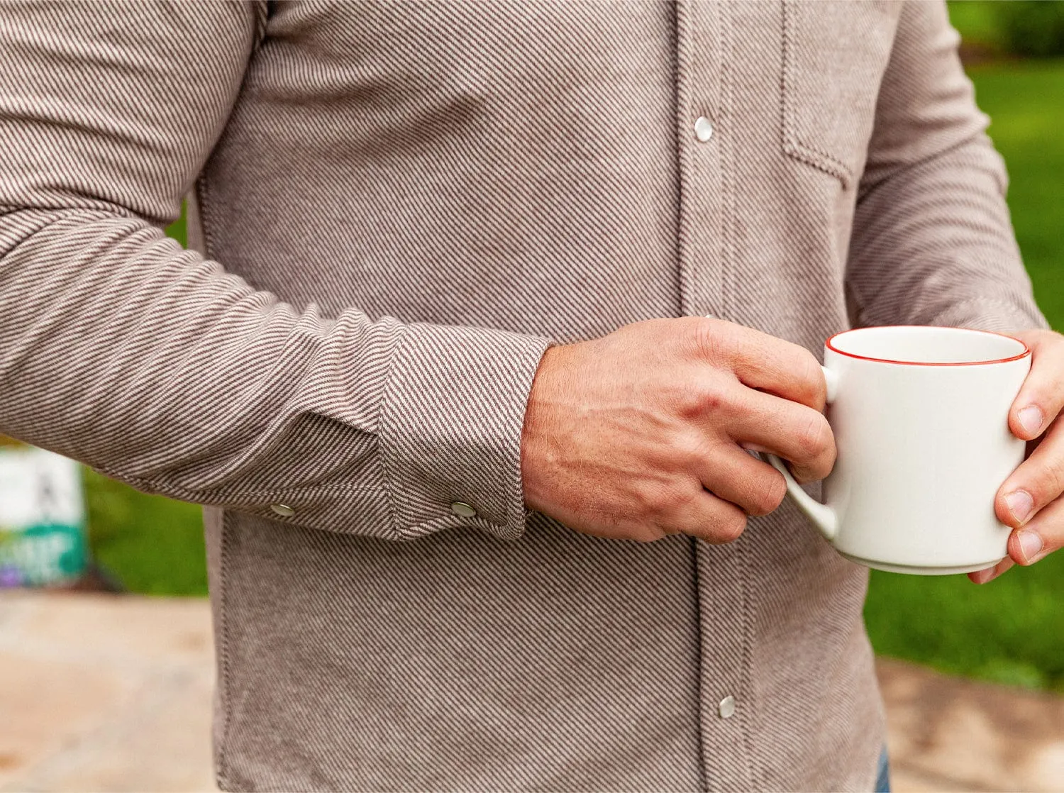 Bourbon Chill-Knit Twill Shirt with Pearl Snaps